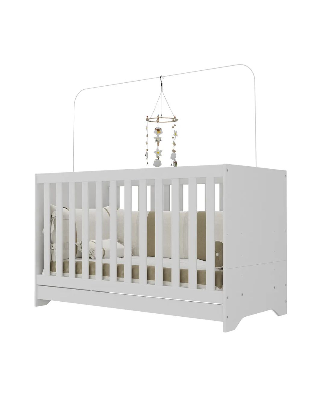 Image of Berço 3 em 1 para Colchão 60 x 130 cm Multimóveis Branco